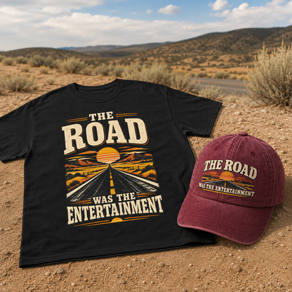 "The Road Was The Entertainment" Vintage T-Shirt
