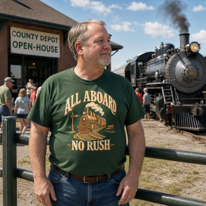 "All Aboard. No Rush" Vintage T-Shirt