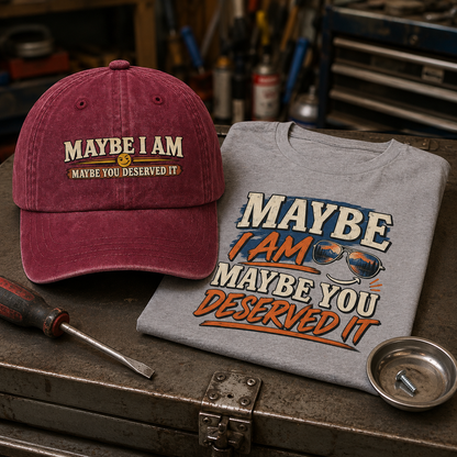 "Maybe I Am. Maybe You Deserved It" Vintage Washed Cap