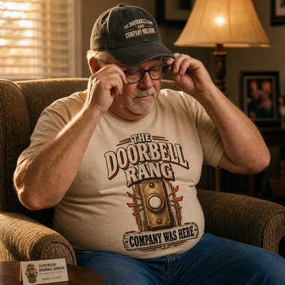 "The Doorbell Rang. Company Was Here" Vintage T-Shirt