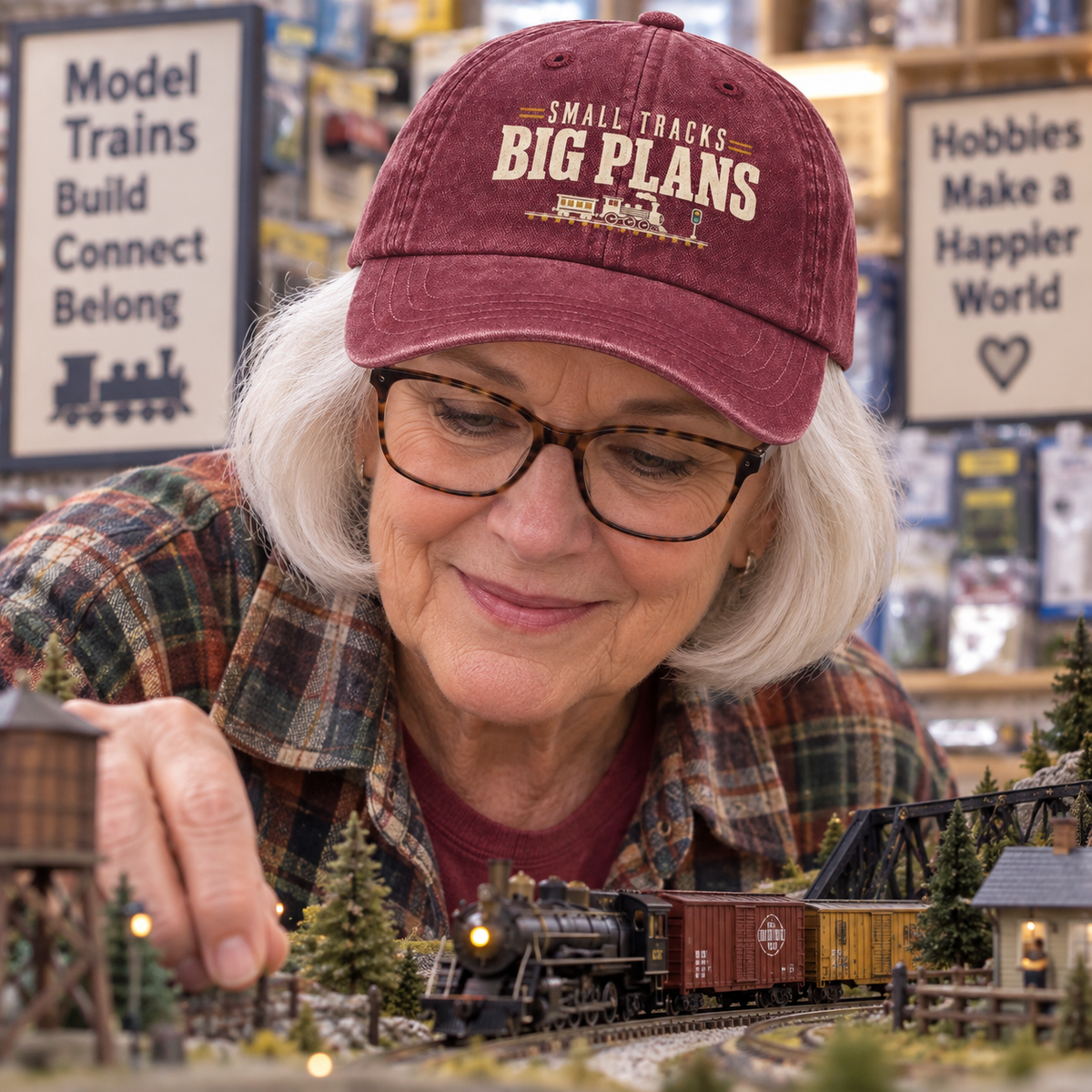 "Small Tracks. Big Plans" Vintage Washed Cap