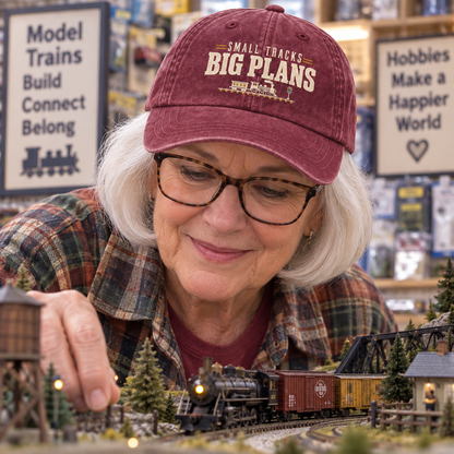 "Small Tracks. Big Plans" Vintage Washed Cap