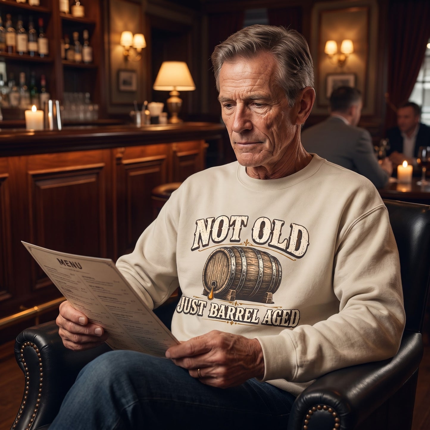 "Not Old, Just Barrel Aged" Vintage Sweatshirt