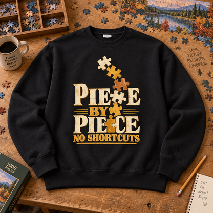 "Piece By Piece. No Shortcuts" Vintage Sweatshirt