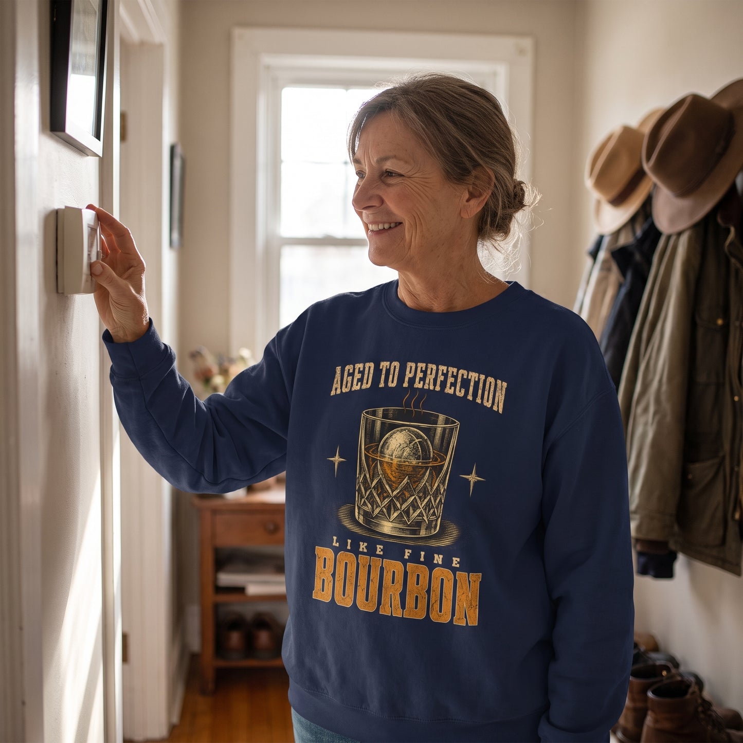 "Aged To Perfection Like Fine Bourbon" Whiskey Lover Sweatshirt