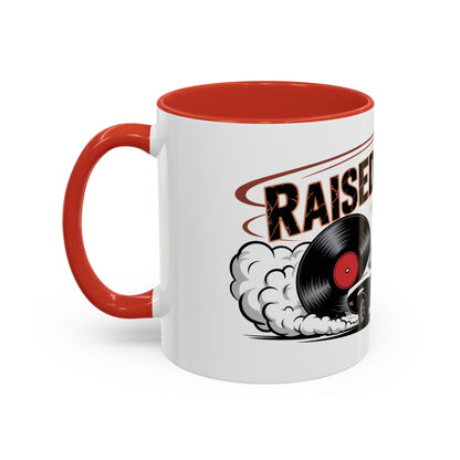 Raised on Vinyl and V8s Ceramic Coffee Mug