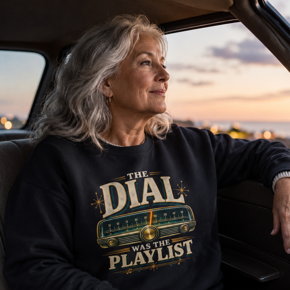 "The Dial Was The Playlist" Vintage Sweatshirt
