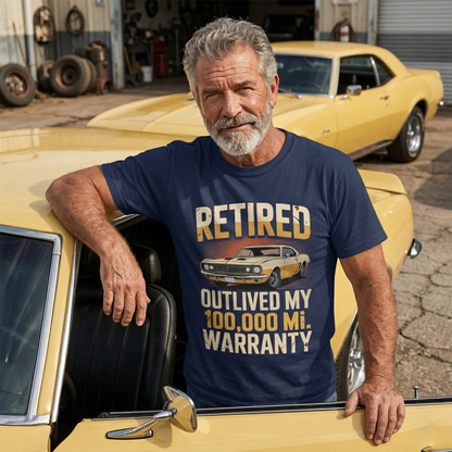 "Retired Outlived My 100,000 Mile Warranty" Vintage T-Shirt