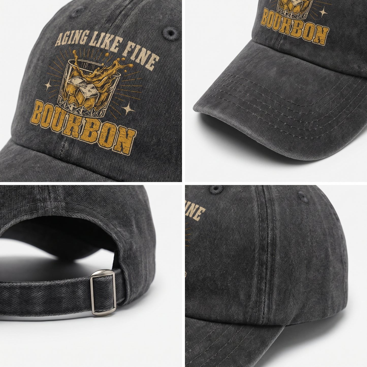 "Aging Like Fine Bourbon" Vintage Washed Cap