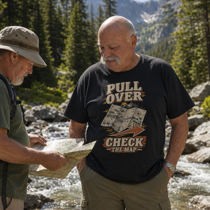 "Pull Over. Check The Map" Vintage T-Shirt