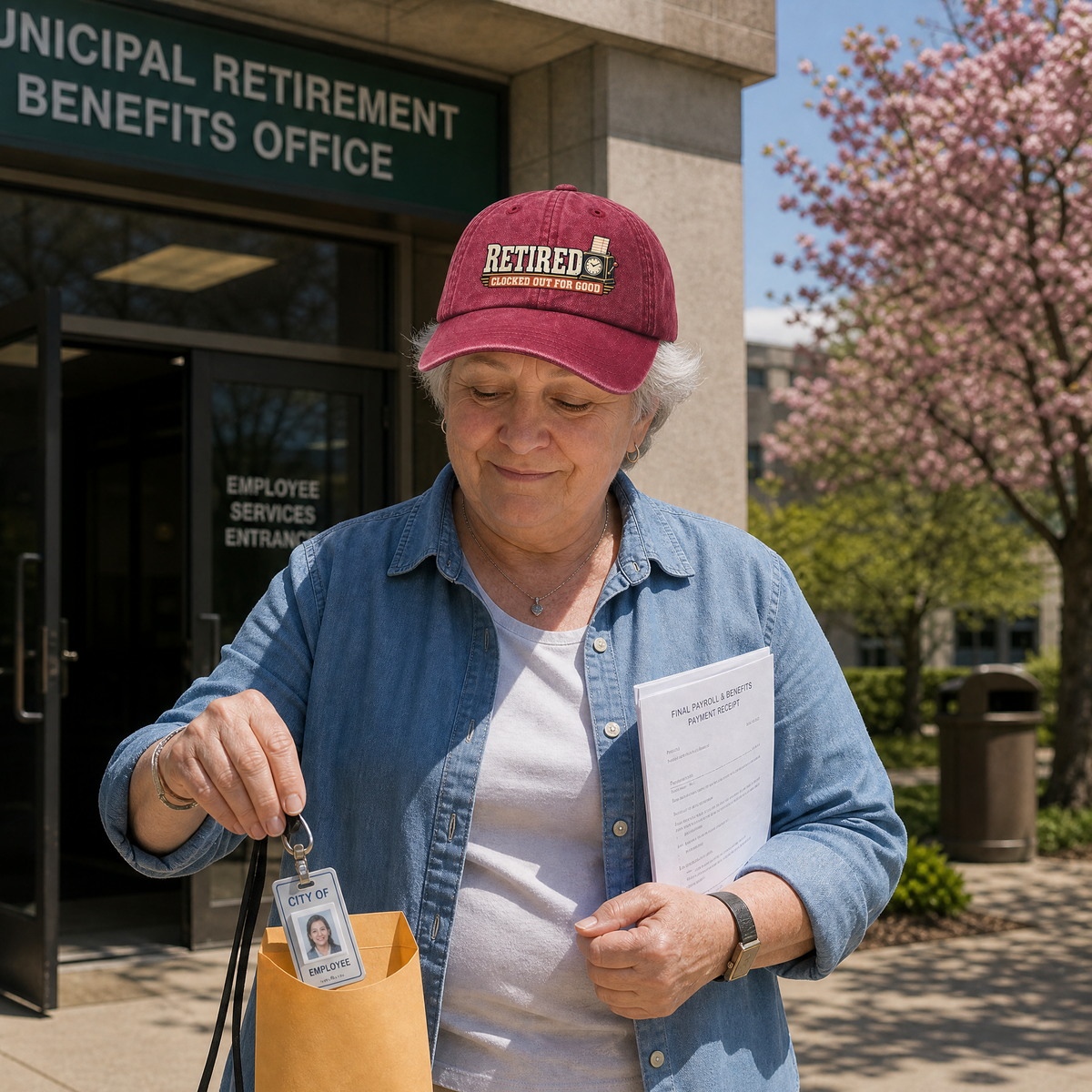 "Retired. Clocked Out For Good" Vintage Washed Cap