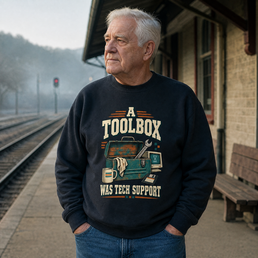 "A Toolbox Was Tech Support" Vintage Sweatshirt