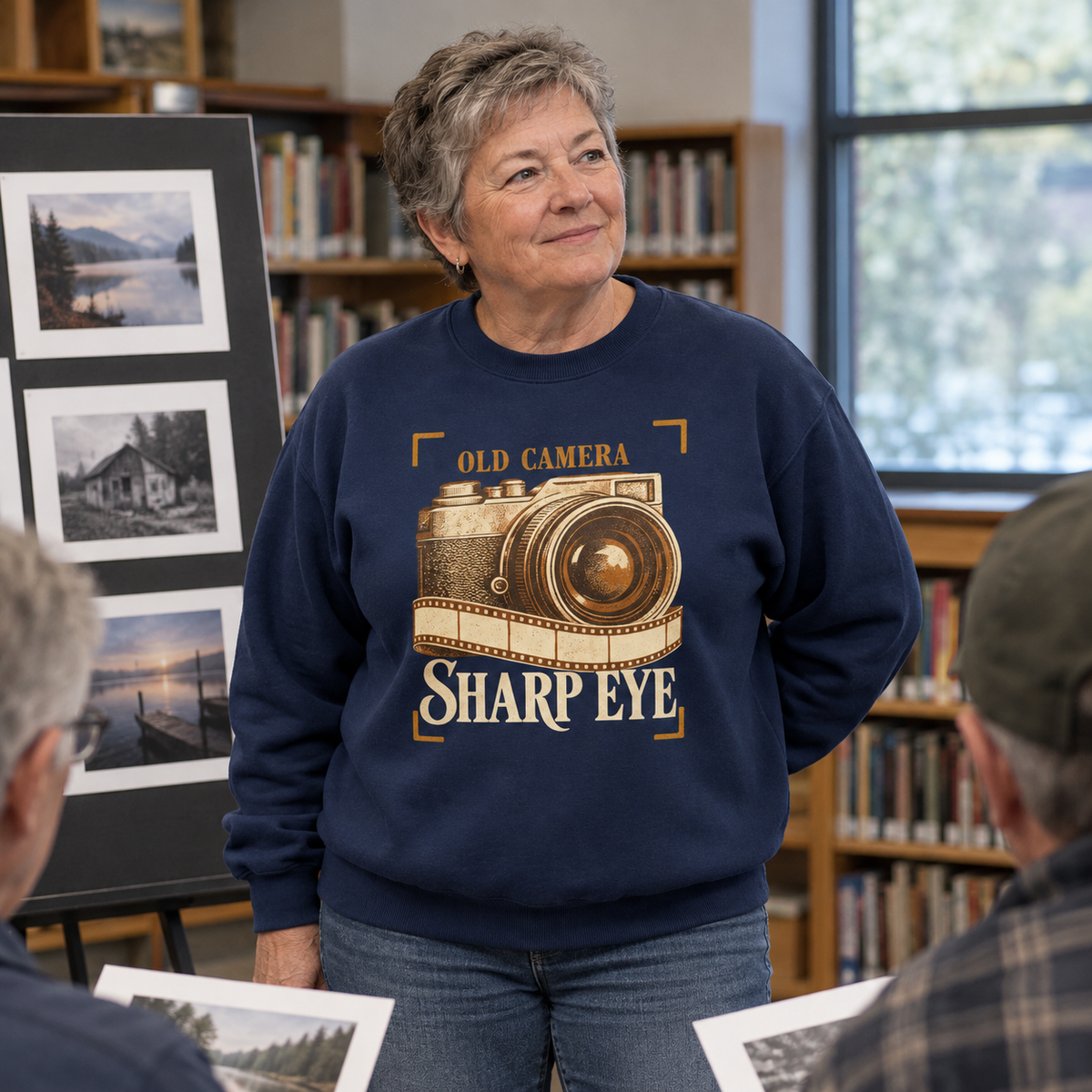 "Old Camera. Sharp Eye" Vintage Sweatshirt