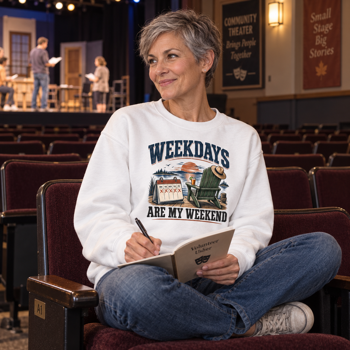 "Weekdays Are My Weekend" Vintage Sweatshirt