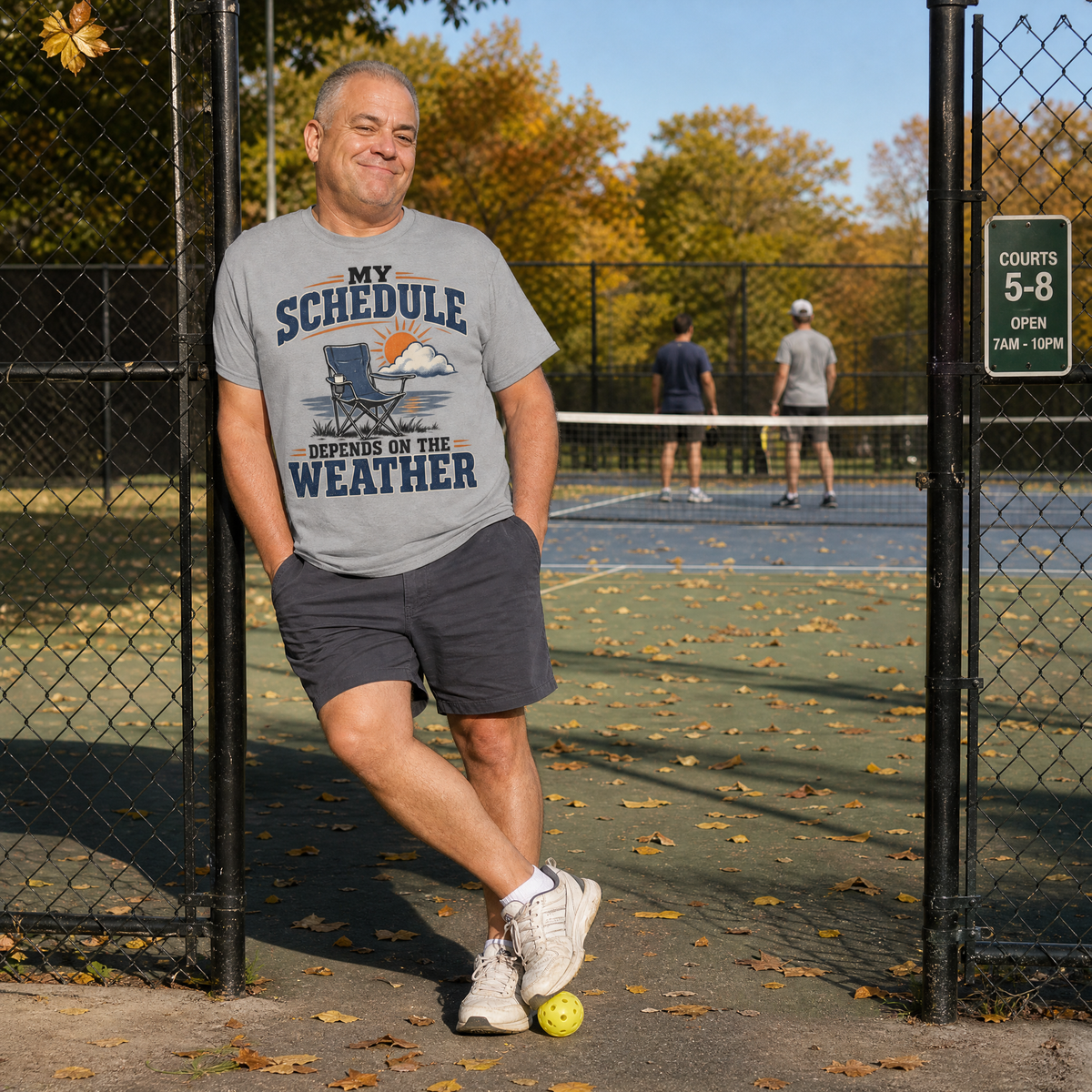"My Schedule Depends On The Weather" Vintage T-Shirt