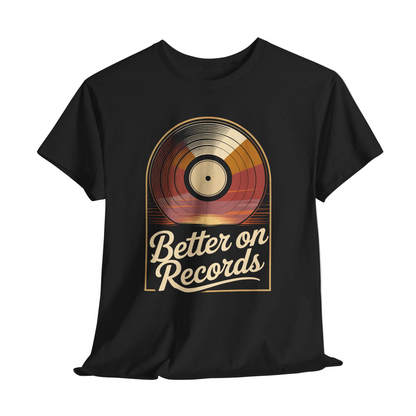"Better On Records" Vinyl Music Vintage T-Shirt