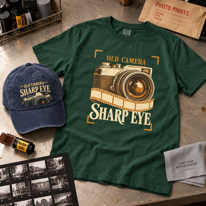 "Old Camera. Sharp Eye" Vintage Washed Cap
