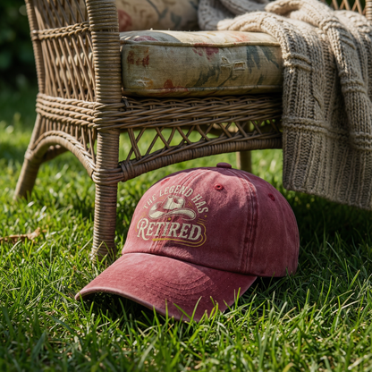 “The Legend Has Retired” Western Signage Legacy Cap