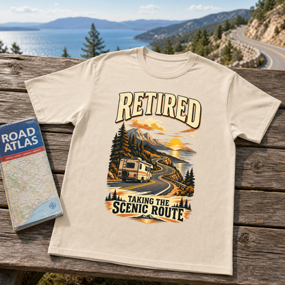 "Retired. Taking The Scenic Route" Vintage T-Shirt