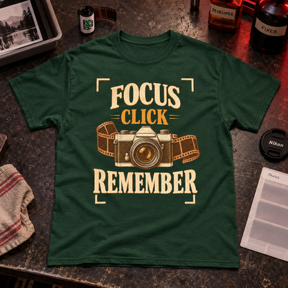 "Focus Click Remember" Vintage T-Shirt