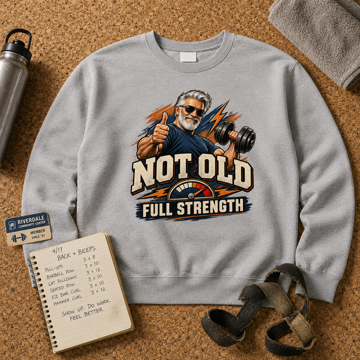 "Not Old. Full Strength" Vintage Sweatshirt