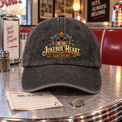 "Jukebox Heart. Classic Hits Only" Vintage Washed Cap