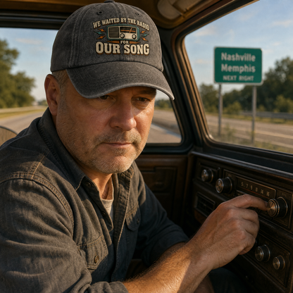 "We Waited By The Radio For Our Song" Vintage Washed Cap