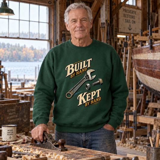 "Built By Hand. Kept By Hand" Vintage Sweatshirt