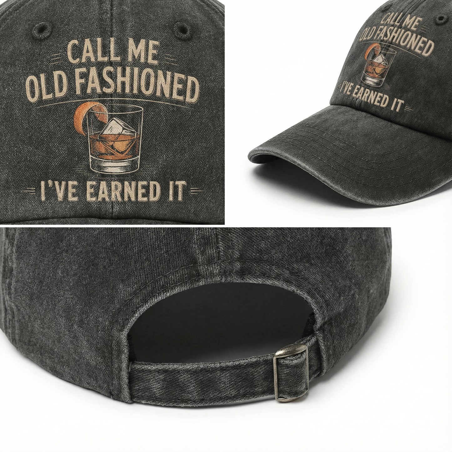 "Call Me Old Fashioned, I’ve Earned It" Whiskey Lounge Vintage Chill Cap
