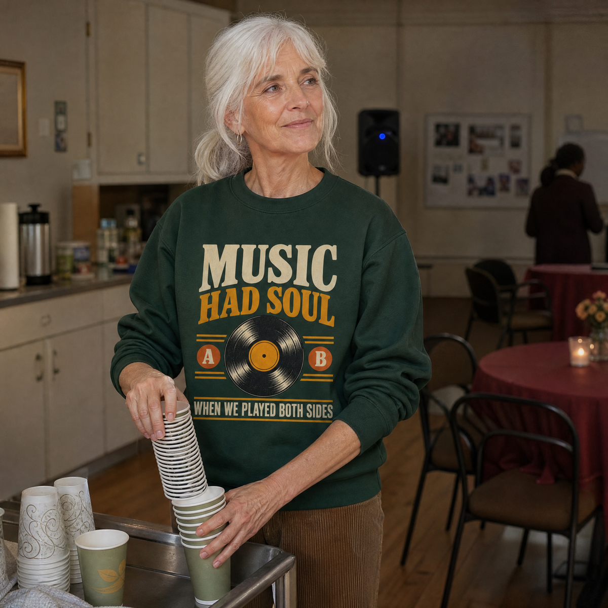 "Music Had Soul When We Played Both Sides" Vintage Sweatshirt