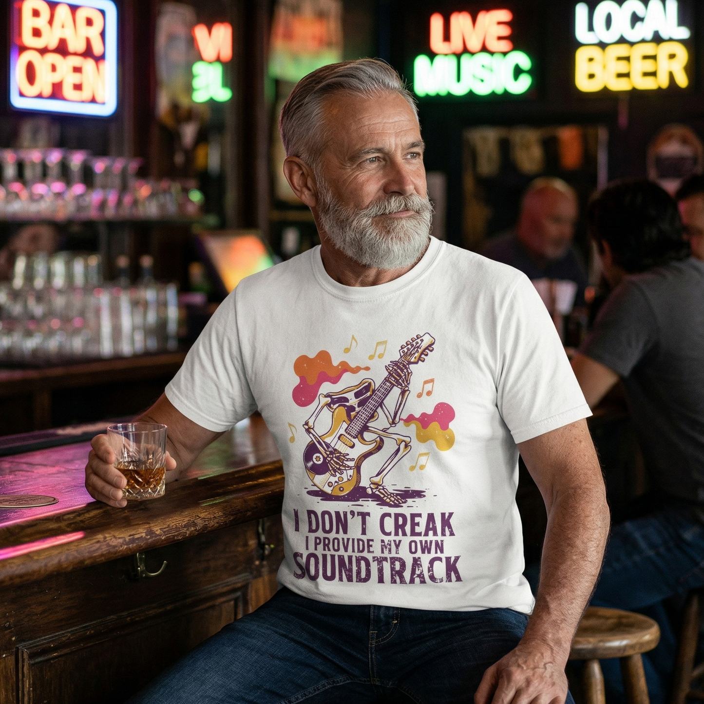 "I Don't Creak. I Provide My Own Soundtrack" Vintage T-Shirt