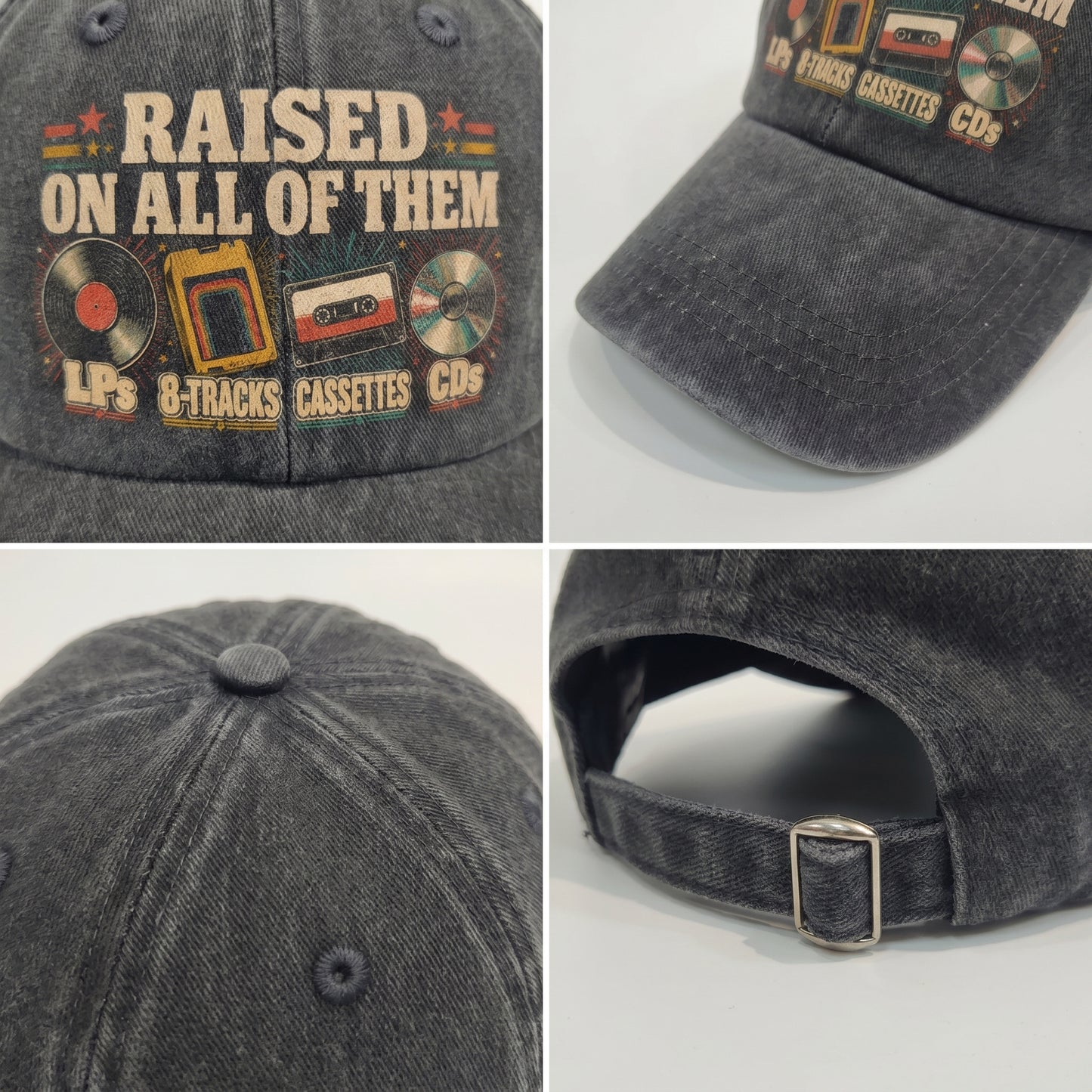 "Raised on All of Them" Vintage Washed Cap