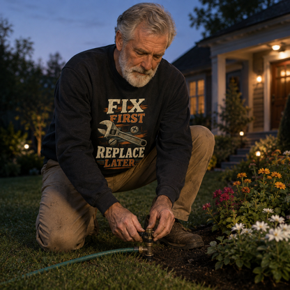 "Fix First. Replace Later" Vintage Sweatshirt
