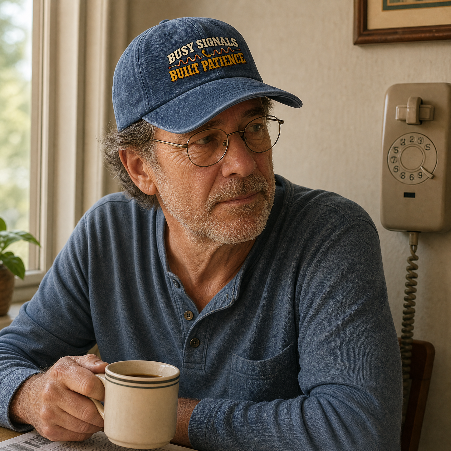"Busy Signals Built Patience" Vintage Washed Cap