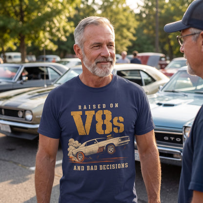 "Raised on V8s and Bad Decisions" Vintage T-Shirt