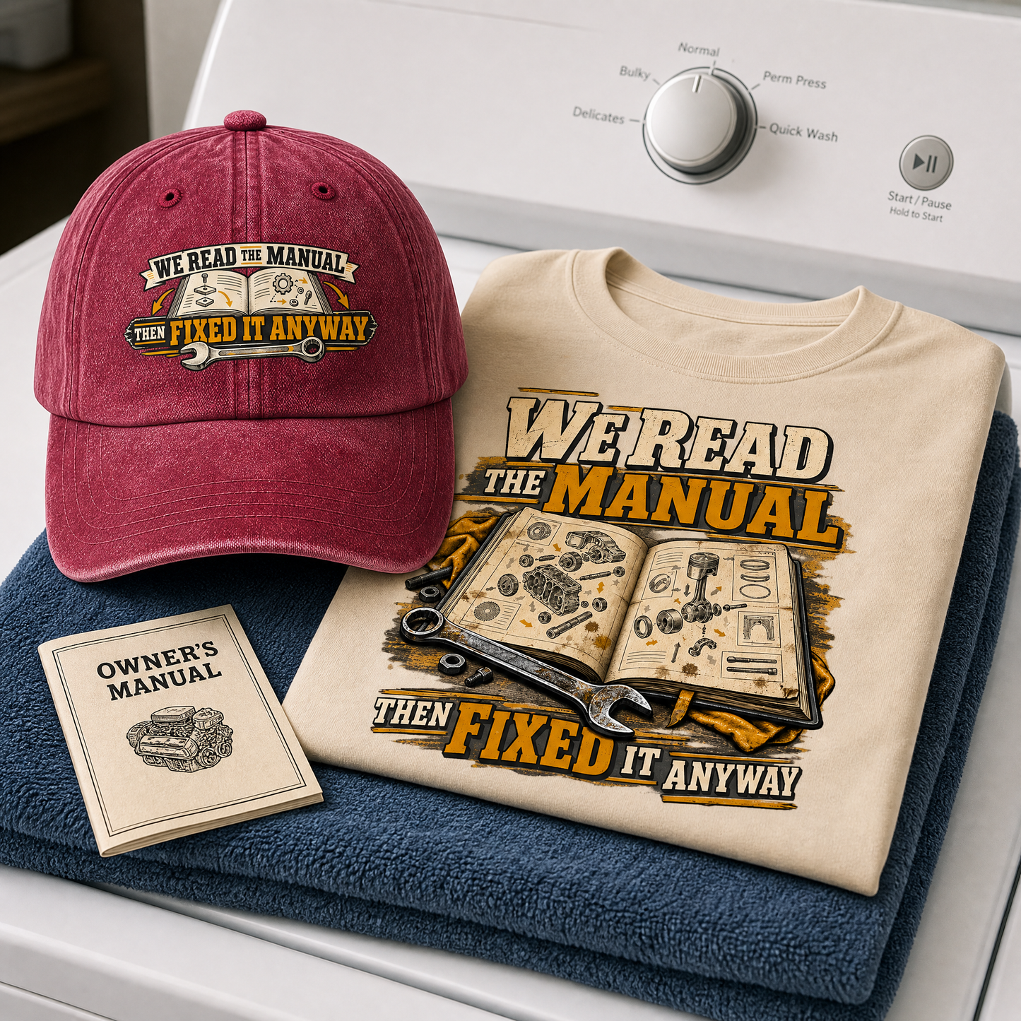 "We Read The Manual Then Fixed It Anyway" Vintage T-Shirt