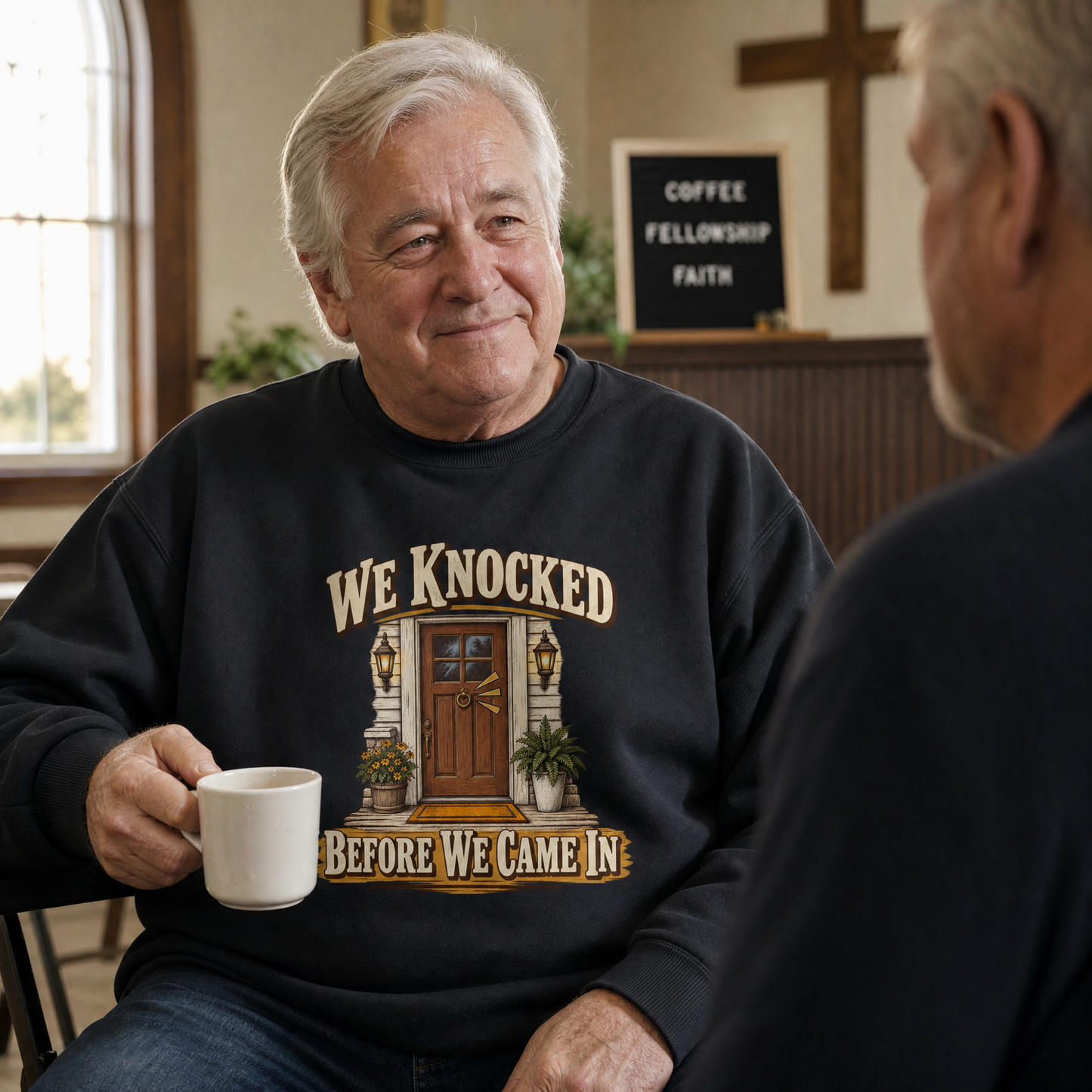 "We Knocked Before We Came In" Vintage Sweatshirt