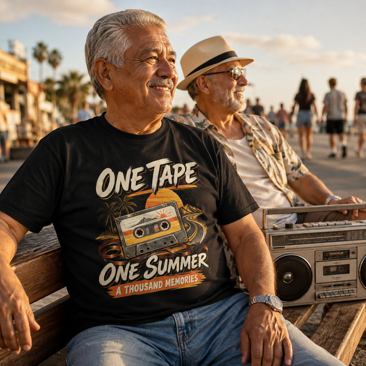 "One Tape One Summer A Thousand Memories" Vintage T-Shirt