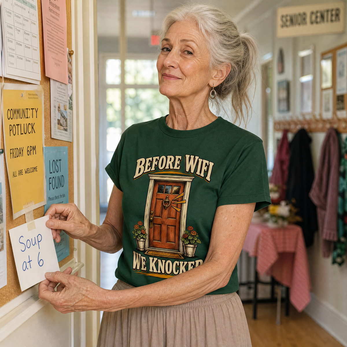 "Before Wifi We Knocked" Vintage T-Shirt