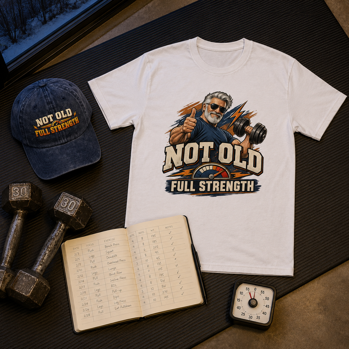"Not Old. Full Strength" Vintage T-Shirt