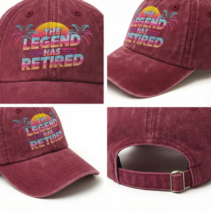 “The Legend Has Retired” Sunset Fadewave Icon Cap