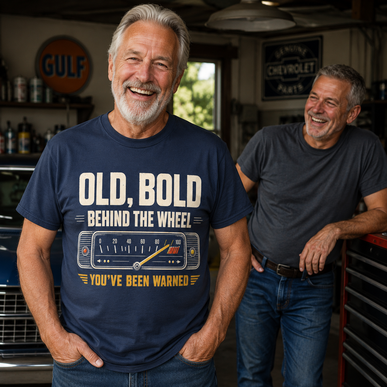 "Old, Bold, Behind The Wheel. You’ve Been Warned" Vintage T-Shirt