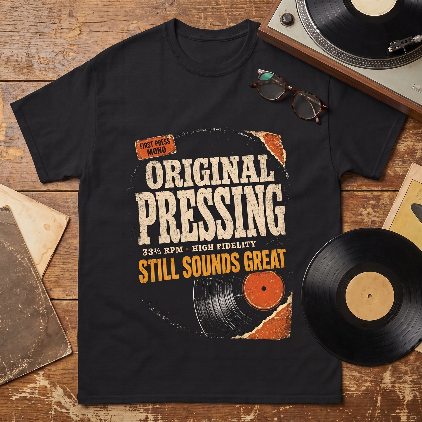 "Original Pressing Still Sounds Great" Vintage T-Shirt