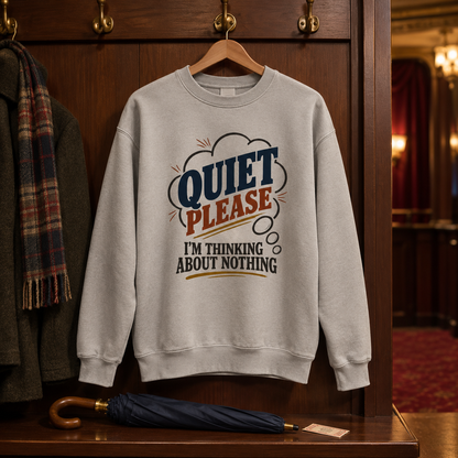 "Quiet Please. I'm Thinking About Nothing" Vintage Sweatshirt