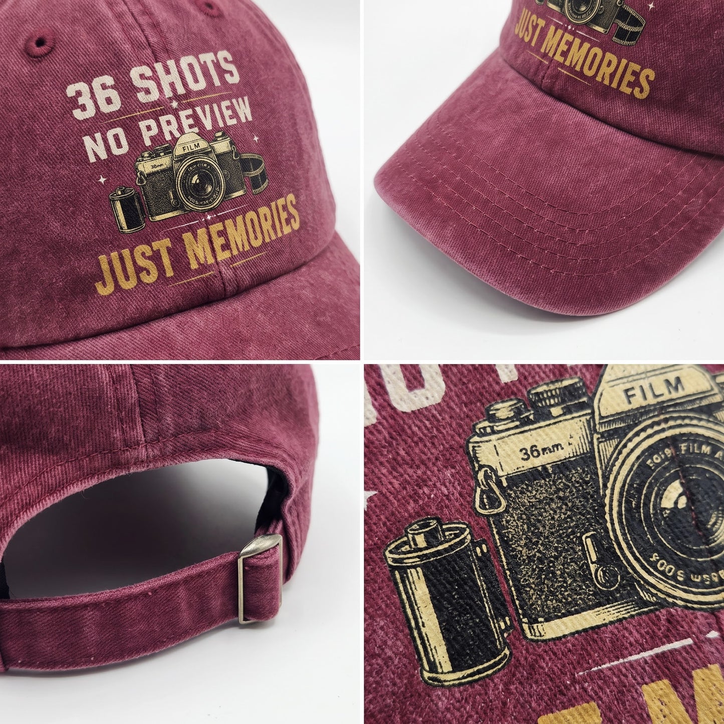 "36 Shots. No Preview. Just Memories" Vintage Washed Cap