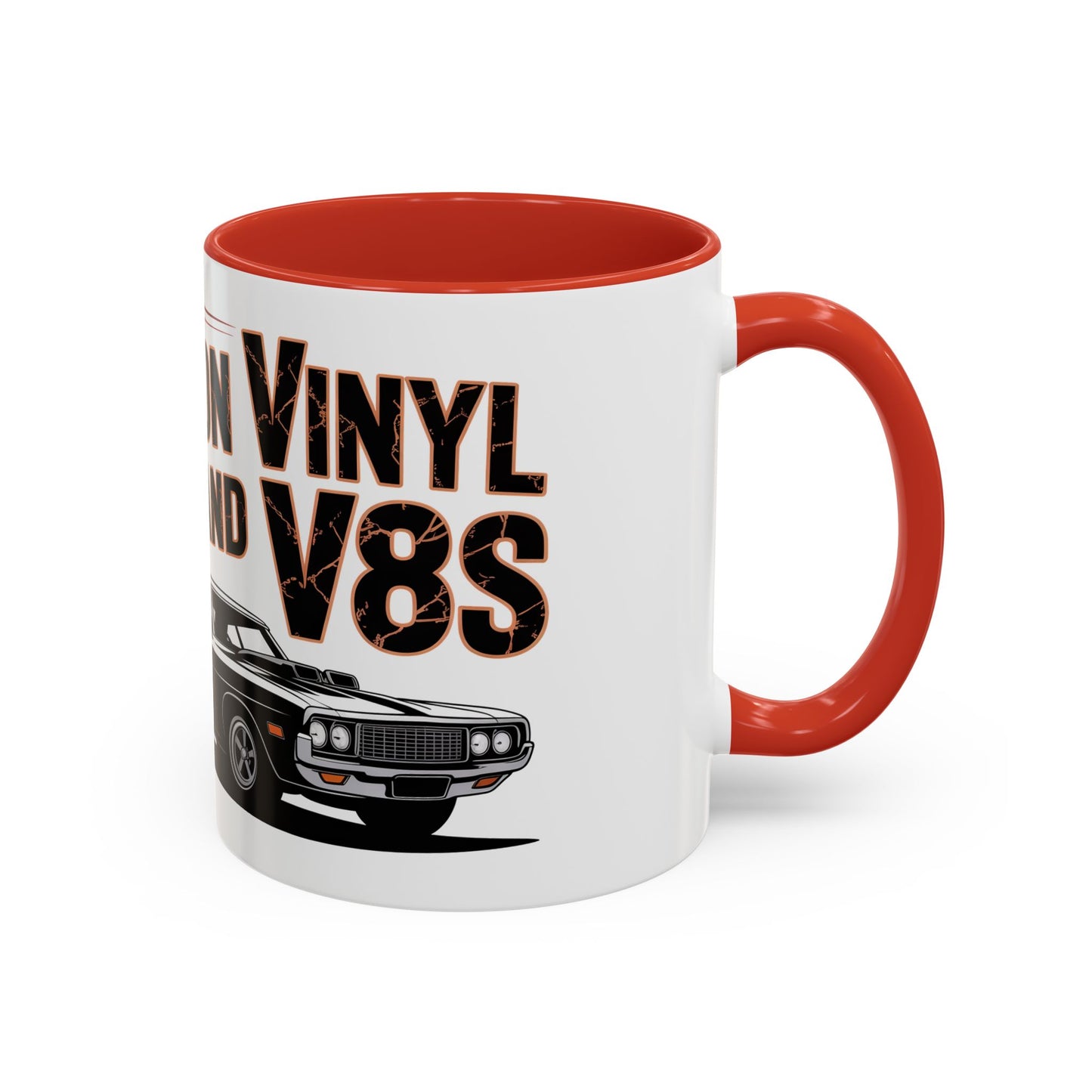 Raised on Vinyl and V8s Ceramic Coffee Mug