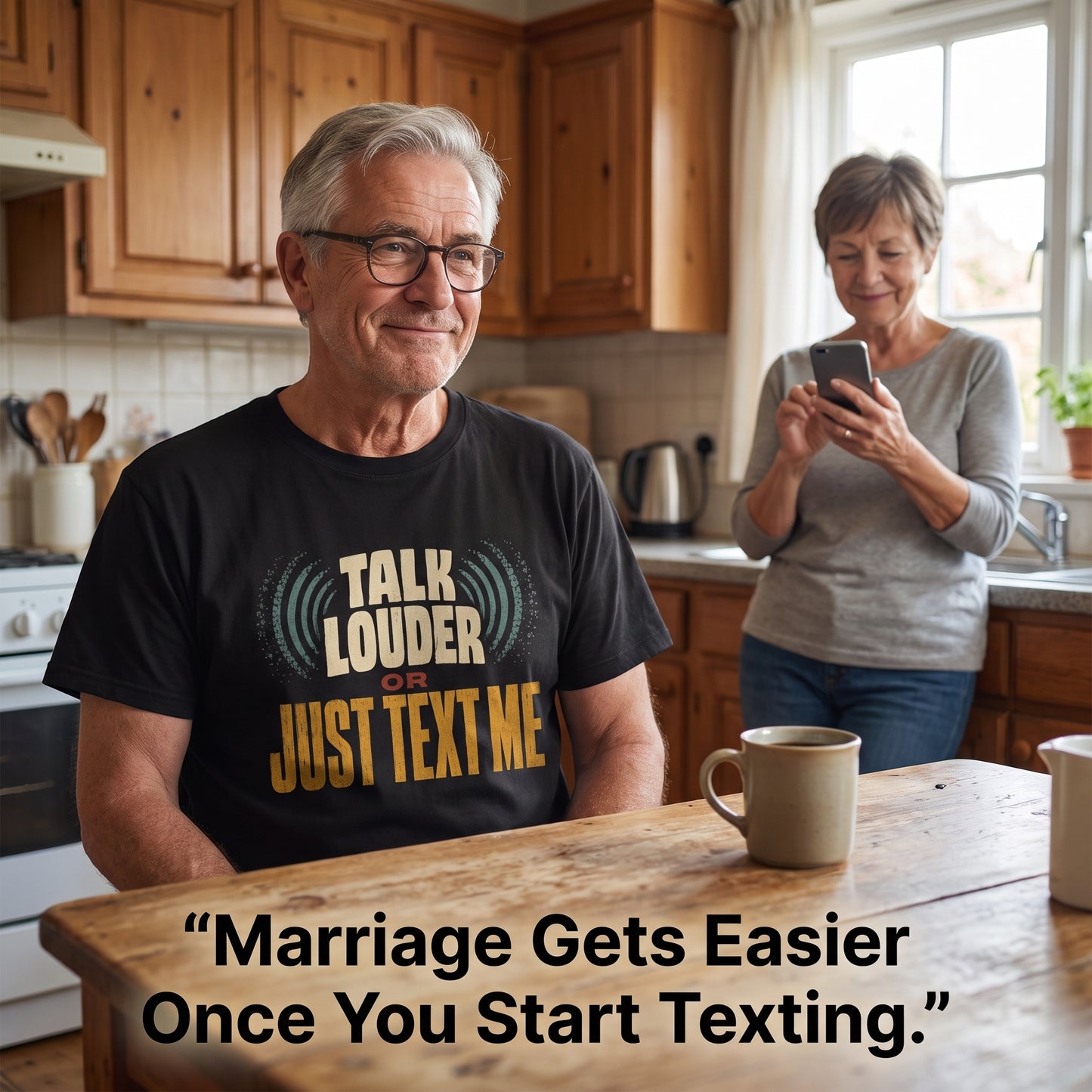 "Talk Louder or Just Text Me" Funny Vintage T-Shirt