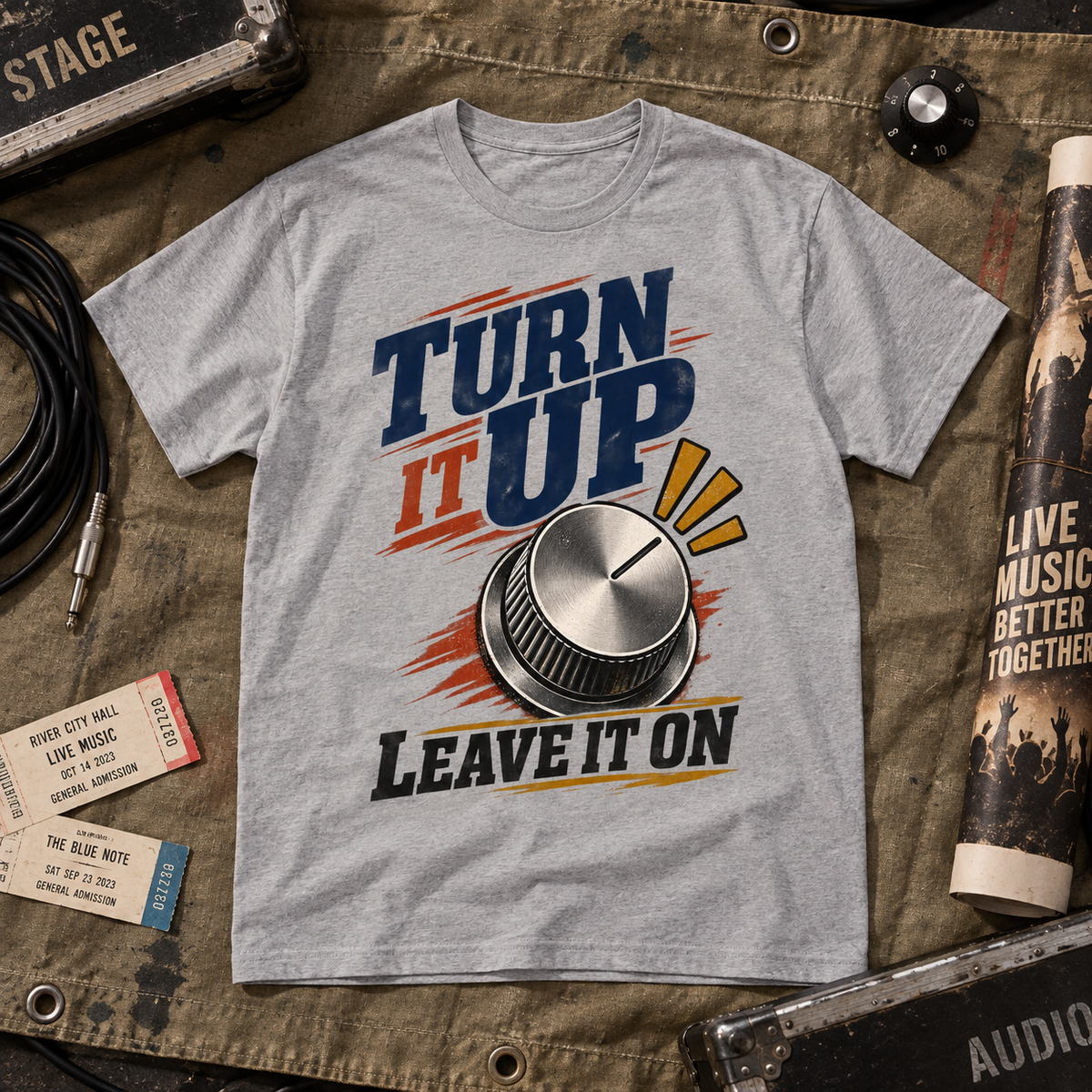"Turn It Up. Leave It On" Vintage T-Shirt