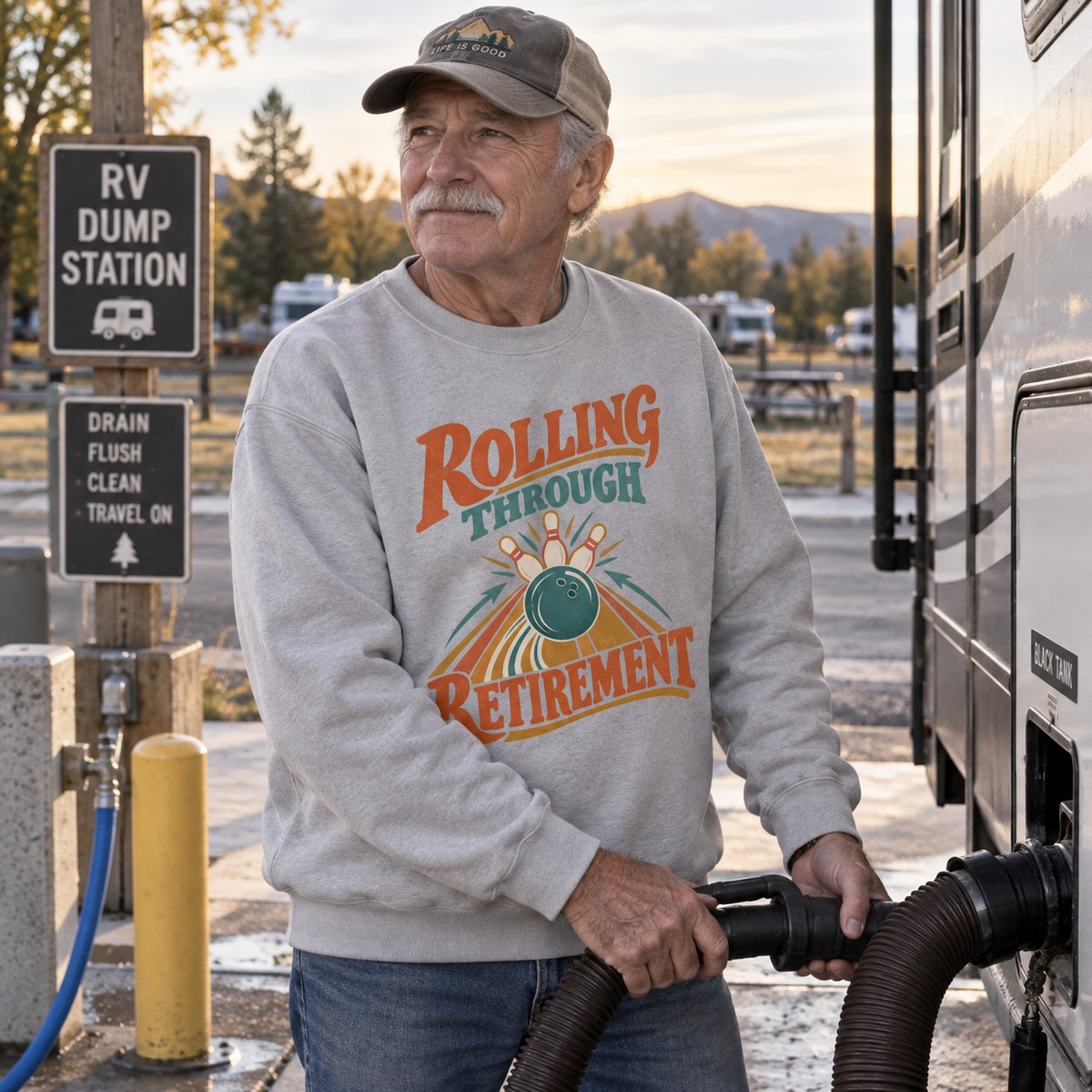 "Rolling Through Retirement" Vintage Sweatshirt