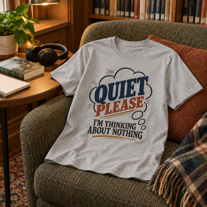 "Quiet Please. I'm Thinking About Nothing" Vintage T-Shirt